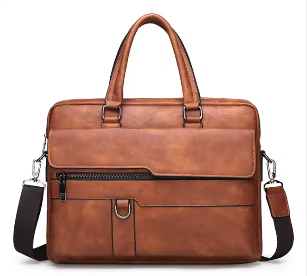 Men's Leather Handbag Casual Shoulder Messenger Bag