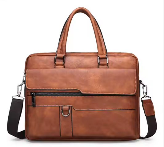 Men's Leather Handbag Casual Shoulder Messenger Bag