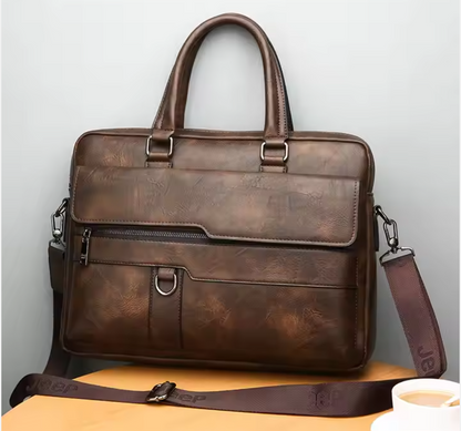 Men's Leather Handbag Casual Shoulder Messenger Bag