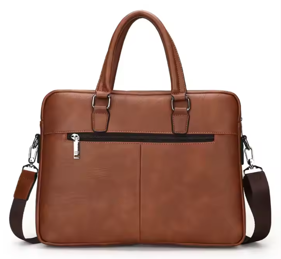 Men's Leather Messenger Bag Business Briefcase Computer Handbag